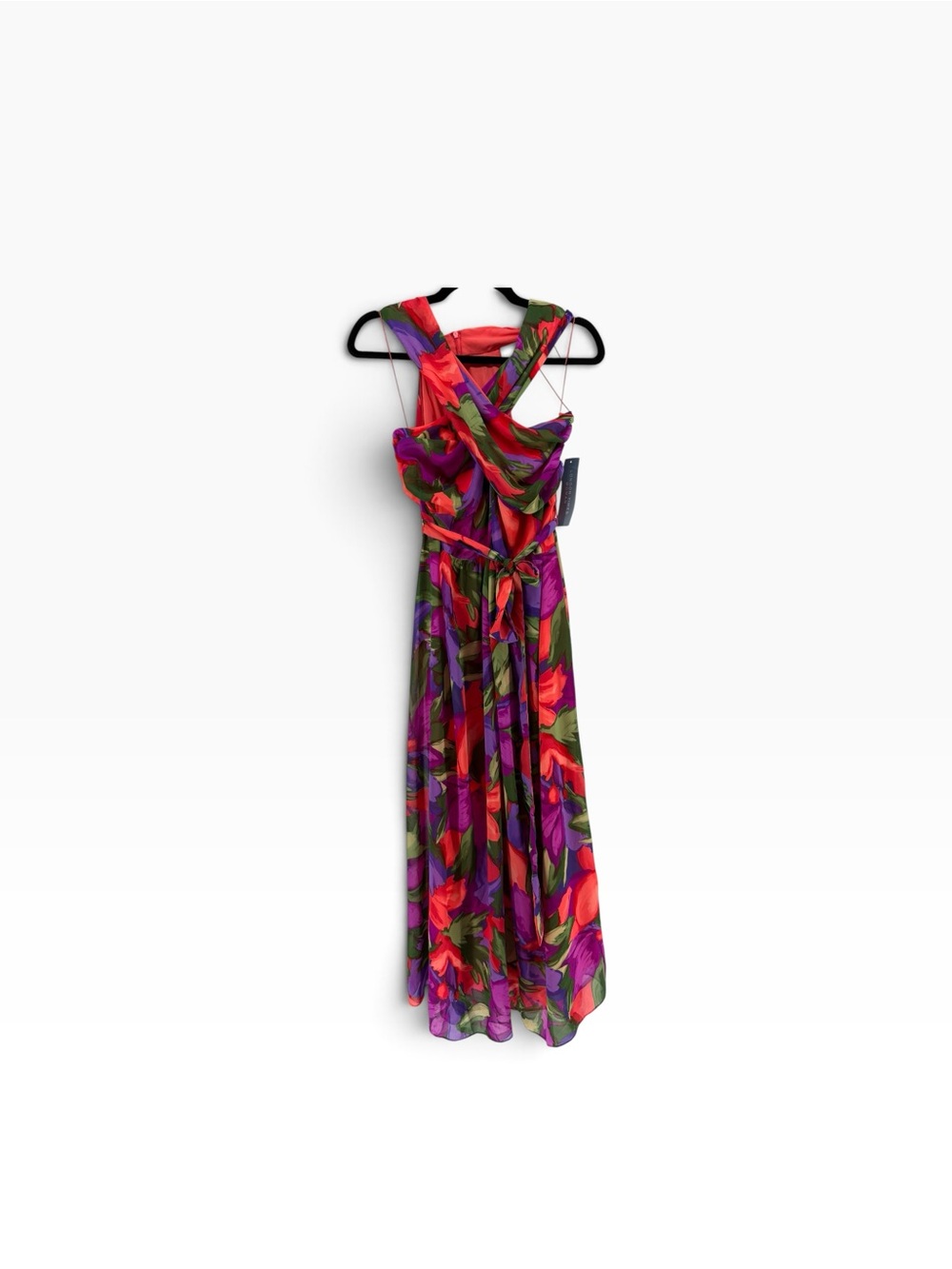 New LONDON TIMES WOMAN FLORAL Halter Maxi Dress size 14W - Picture 3 of 5